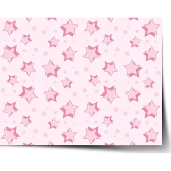Plakát Sablio Plakát Růžové hvězdy - 60x40 cm