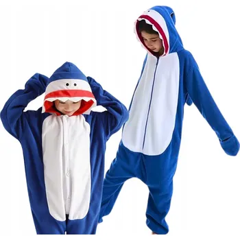Karnevalový kostým Pyžamo Overal Kigurumi Kostým Převlek Tmavě Modrý Žralok Děti 115