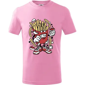 Hranolák - Tričko dětské bavlněné - 98 cm / 2 roky ( Růžová )