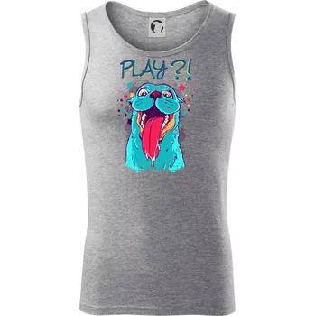 Pes - Play?! - Tílko pánské Core - 2XL ( Tmavě šedý melír )