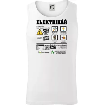 Profese - informace o produktu - elektrikář - Tílko pánské Core - S ( Bílá )