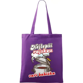 Nejlepší rajskou vaří babička - Taška bavlněná - 42 x 38 cm ( Fialová )