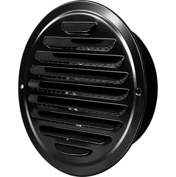 Domácí ventilátor Nerezová větrací mřížka 200 mm s kulatým uzávěrem 195x225x60 mm, kryt ventilačního otvoru, zátka ventilačního systému, ochrana proti škůdcům