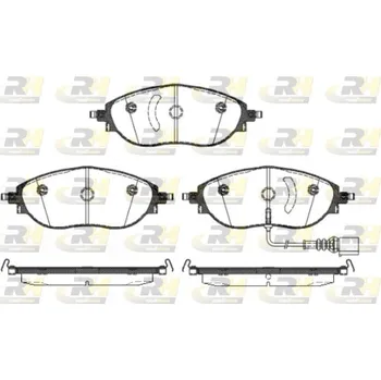 Brzdová destička Sada brzdových destiček, vždy 4 kusy v sadě ROADHOUSE 21470.01