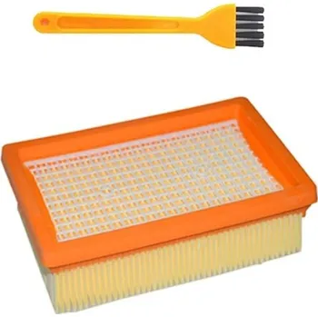 Hubice k vysavači HEPA filtr 160×100×50 mm béžovo-oranžový pro KÄRCHER MV4 MV5 MV6 WD4 WD5 WD6 náhradní filtr pro vysavač na mokré a suché vysávání