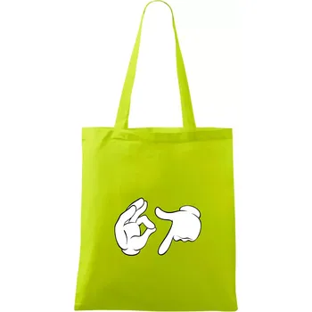 67 - ruce - Taška bavlněná - 42 x 38 cm ( Limetková )