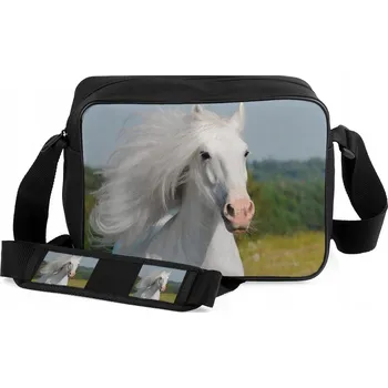 Kabelka STŘEDNÍ TAŠKA KŮŇ KOBYLA BÍLÁ MÓDNÍ 28X22X12