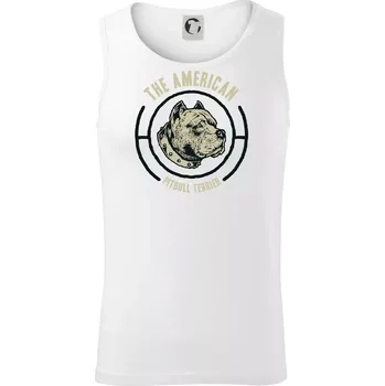 Americký pitbull terier hlava - Tílko pánské Core - 2XL ( Bílá )