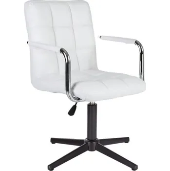 LuxuryForm DESIGN Kosmetická židle VERONA na černém kříži - bílá (VPT)