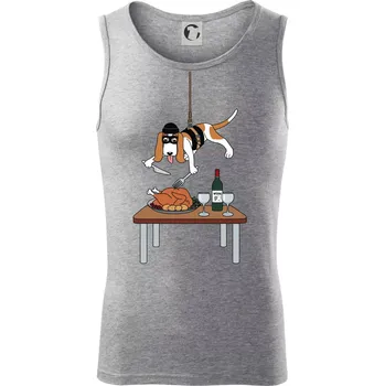 Malý zloděj - baset (Hana-creative) - Tílko pánské Core - M ( Tmavě šedý melír )