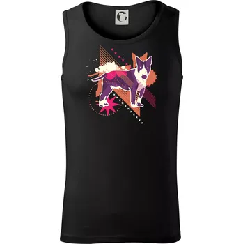 Pánské termoprádlo Pes abstrakce fialový - Tílko pánské Core - L ( Černá )