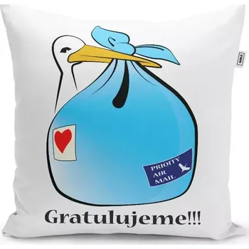 Polštář Sablio Polštář Gratulujeme!!! 2 : 40x40 cm