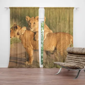 Závěs Sablio Závěs Lvíčata: 2ks 140x250cm