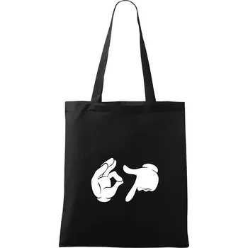 67 - ruce - Taška bavlněná - 42 x 38 cm ( Černá )