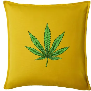 Polštář Zelený list - Polštář 50x50 - 50x50 - Pouze potah ( Žlutá )