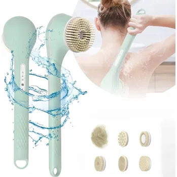 MYCÍ HOUBA NA ZÁDA TĚLA DO KOUPELNY MASÁŽNÍ KARTÁČ DLOUHÝ MĚKKÝ 6V1