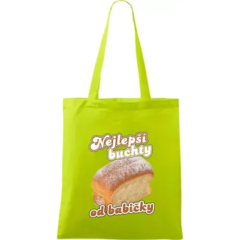 Nejlepší buchty od babičky - Taška bavlněná - 42 x 38 cm ( Limetková )
