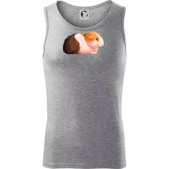 Morče - kreslené z boku - Tílko pánské Core - S ( Tmavě šedý melír )