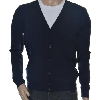 Pánský svetr Pánský svetr rozepínací kardigan na knoflíky do V, vlněný, z vlny, XL 502