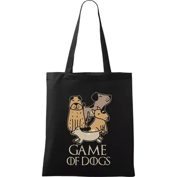 Game of Dogs psi - Taška bavlněná - 42 x 38 cm ( Černá )