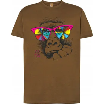Pánské tričko s potiskem Barevná cool opice vel. L