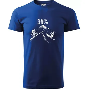 Narozeniny cyklista a lyžař 30 - Triko extra velké (5-8XL) - 8XL ( Královská modrá )