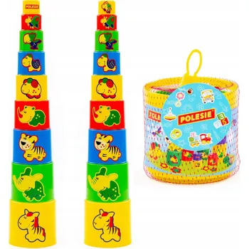 Hračka pro nejmenší Do koupele pyramida Polesie 52582 9 ks.