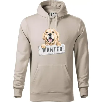 Pánská mikina Zlatý retriever - štěně wanted - Mikina pánská Cape s kapucí - 5XL ( Ledově šedá )