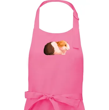 Kuchyňská zástěra Morče - kreslené z boku - Pánská zástěra na vaření - Univerzální velikost ( Růžová )