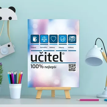 Plechová cedule Sablio Dárková cedulka Učitel: 30x40 cm