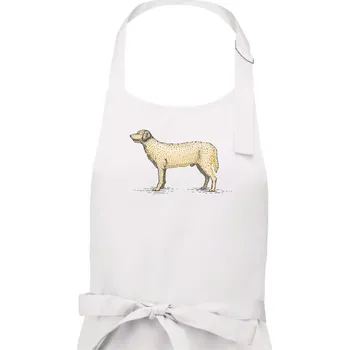 Kuchyňská zástěra Vintage Labrador - Dámská zástěra na vaření - Univerzální velikost ( Bílá )