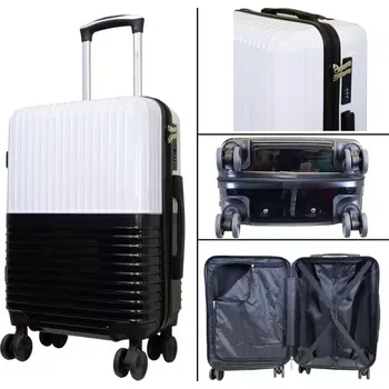 MONOPOL Cestovní kufr RIGA white-black střední M