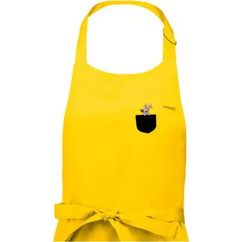 Kuchyňská zástěra Pes v kapse - Pánská zástěra na vaření - Univerzální velikost ( Žlutá )