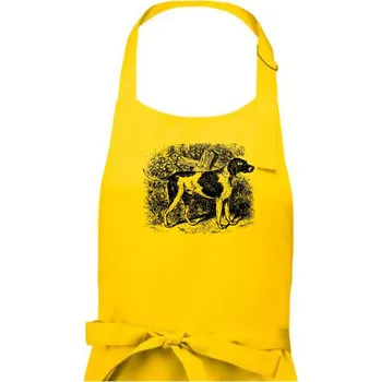 Kuchyňská zástěra Ohař - kresba - Pánská zástěra na vaření - Univerzální velikost ( Žlutá )