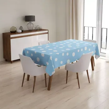 ubrus Sablio Ubrus Bílé puntíky na modré - 90x90 cm