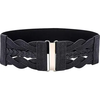 Opasek Dámský elastický splétaný pásek Giorgi Černý Lifestyle 97k-cube