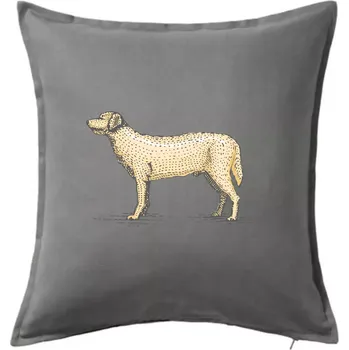 Polštář Vintage Labrador - Polštář 50x50 - 50x50 - Pouze potah ( Tmavě šedý melír )