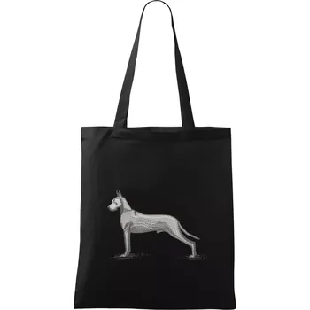 Nákupní taška Vintage Great dane - Taška bavlněná - 42 x 38 cm ( Černá )