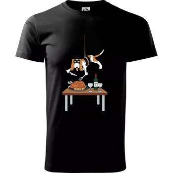 Malý zloděj - baset (Hana-creative) - Triko extra velké (5-8XL) - 6XL ( Černá )