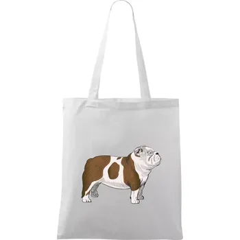 Vintage English bulldog - Taška bavlněná - 42 x 38 cm ( Bílá )