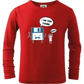 Chlapecké tričko I am your father USB - Triko dětské Long Sleeve - 146 cm/10 let ( Červená )