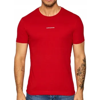 Pánské klasické tričko Calvin Klein červené J30J318067-XCF XXL