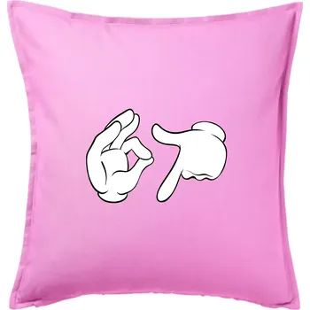 Polštář 67 - ruce - Polštář 50x50 - 50x50 - Pouze potah ( Růžová )