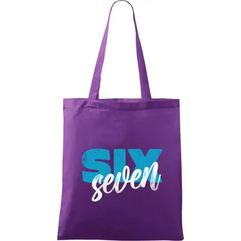 Six seven - písmo - Taška bavlněná - 42 x 38 cm ( Fialová )