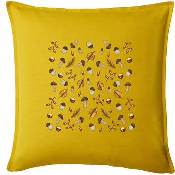 Polštář Houby na podzim - Polštář 50x50 - 50x50 - Pouze potah ( Žlutá )