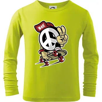 Chlapecké oblečení Peaceák - Triko dětské Long Sleeve - 104-110cm / 3-4 roky ( Limetková )