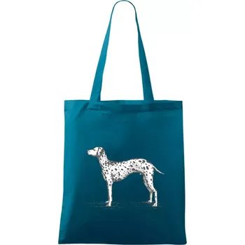 Vintage Dalmatin - Taška bavlněná - 42 x 38 cm ( Petrolejová )