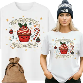 Dámské tričko TRIČKO DÁMSKÉ VÁNOČNÍ CUPCAKE VÁNOCE DÁREK M