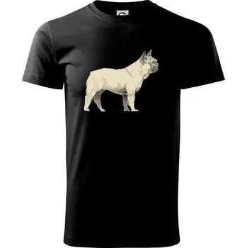 Vintage French bulldog - Triko extra velké (5-8XL) - 8XL ( Černá )