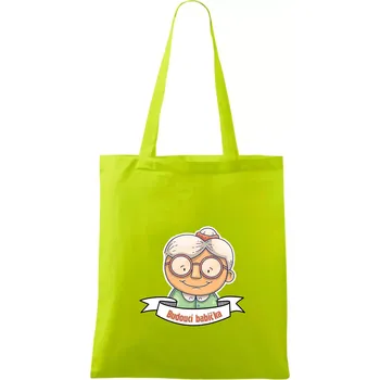 Budoucí babička kreslená - Taška bavlněná - 42 x 38 cm ( Limetková )